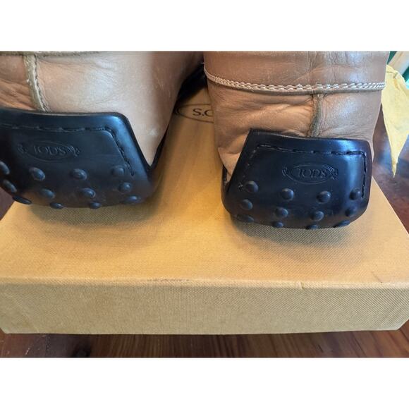 Tod's Women's Brown Calf Leather Loafers Size 11 - Picture 16 of 16